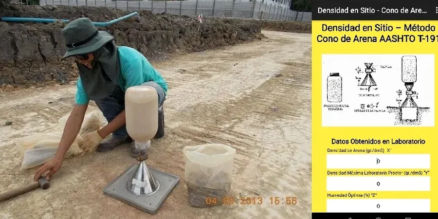 Densidad de Campo con Cono de Arena en Maipú: Control de Compactación Normado